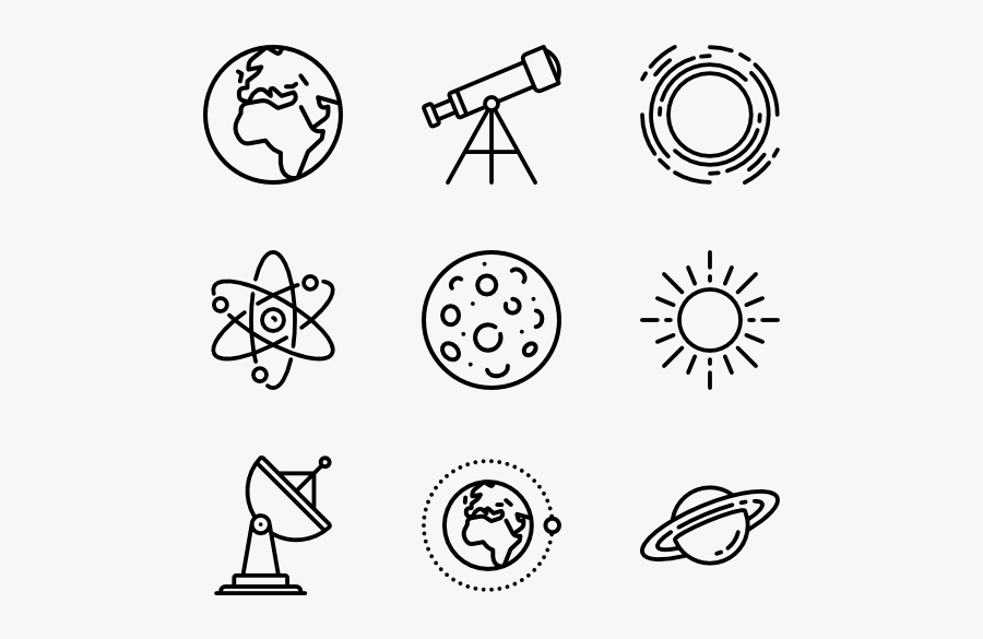 Space Set - Space Icon Png, Transparent Clipart