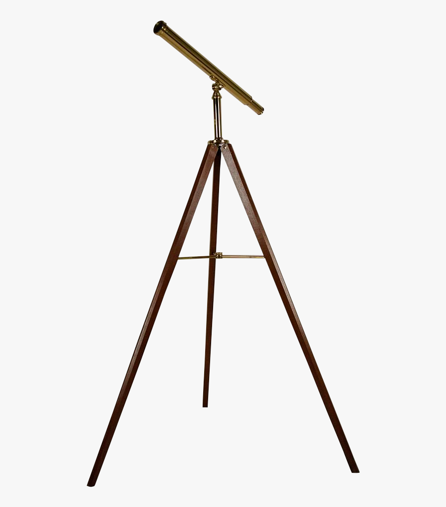 Vintage Van Cort Instrument Makers Brass Telescope - Wood, Transparent Clipart