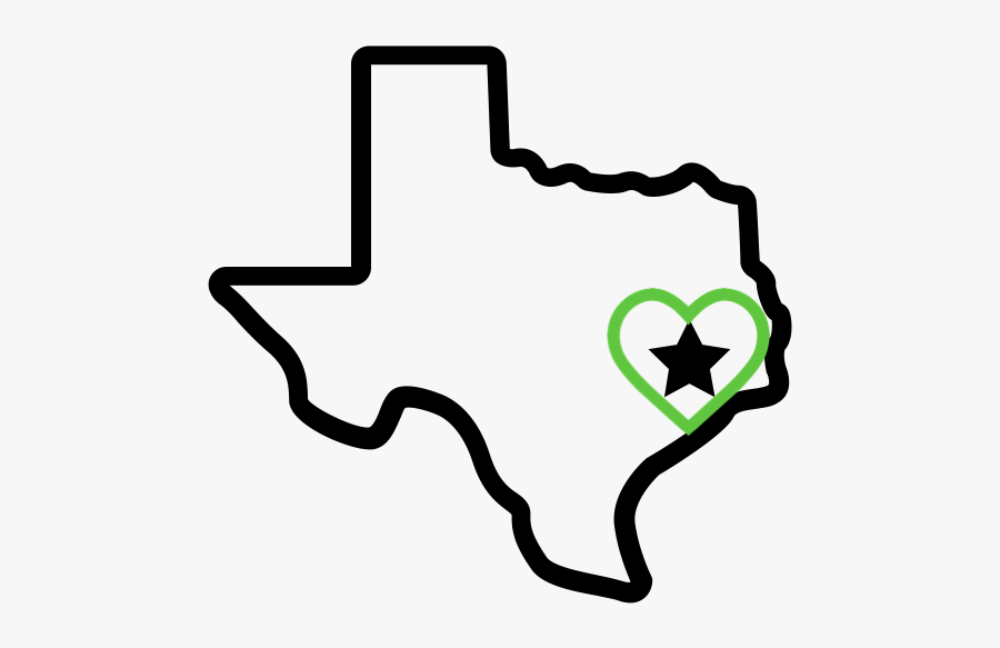 Hurricane Harvey Relief You - Texas With Heart Over Houston, Transparent Clipart