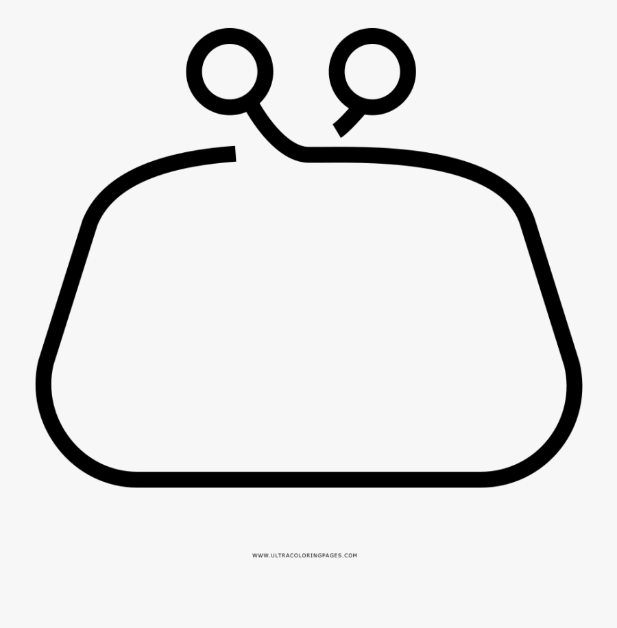 Coin Purse Coloring Page, Transparent Clipart