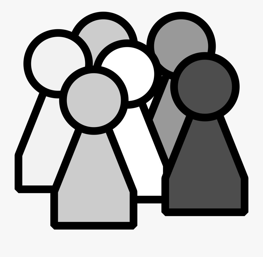 Group Of People Clipart - Black And White People Clip Art, Transparent Clipart