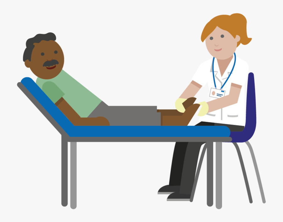 People 2-podiatrist With Adult Patient Clipart , Png - Adult Patient Cartoon, Transparent Clipart