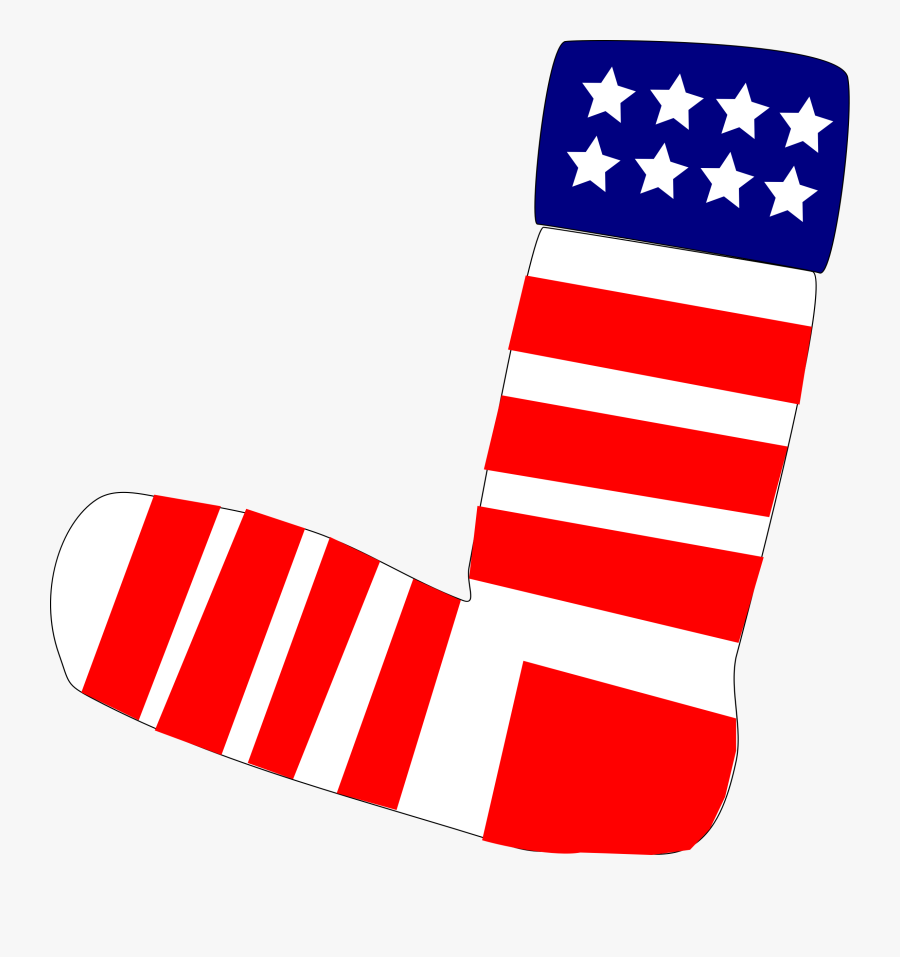 Patriotic Us Sock - Felicidades Por La Ciudadania, Transparent Clipart