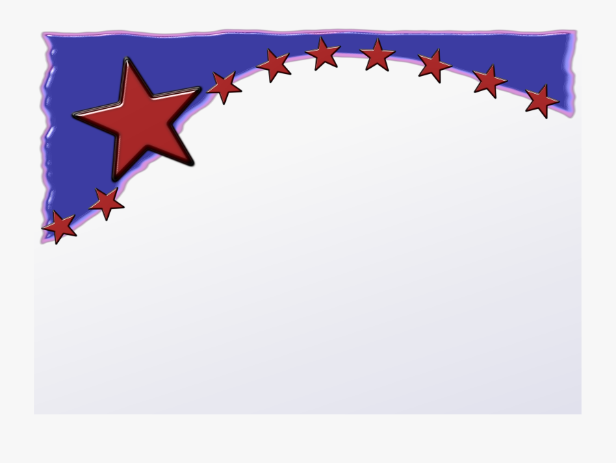 Patriotic Star Border Clipart - High Resolution American Flag Border, Transparent Clipart