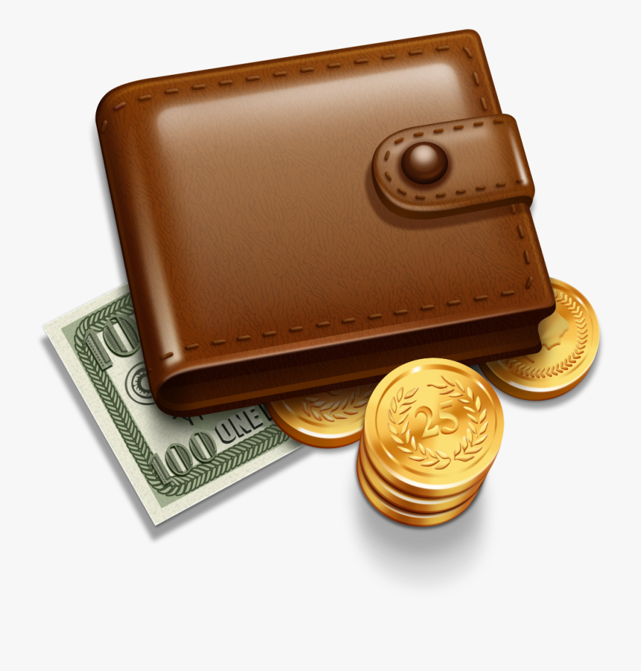 Wallet Money Clipart - Wallet With Money Coins, Transparent Clipart