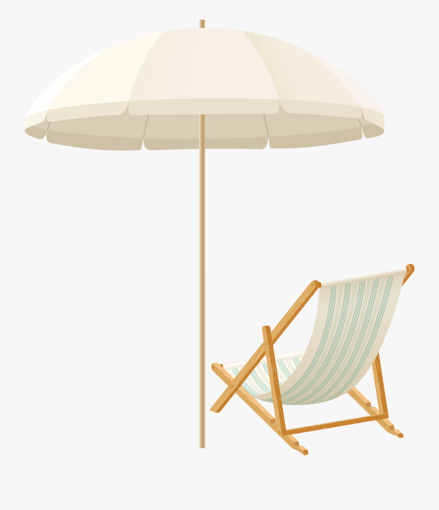 Beach Umbrella With Chair Png Clip Art, Transparent Clipart