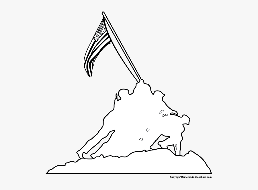 Marine Corp War Memorial Outline, Transparent Clipart