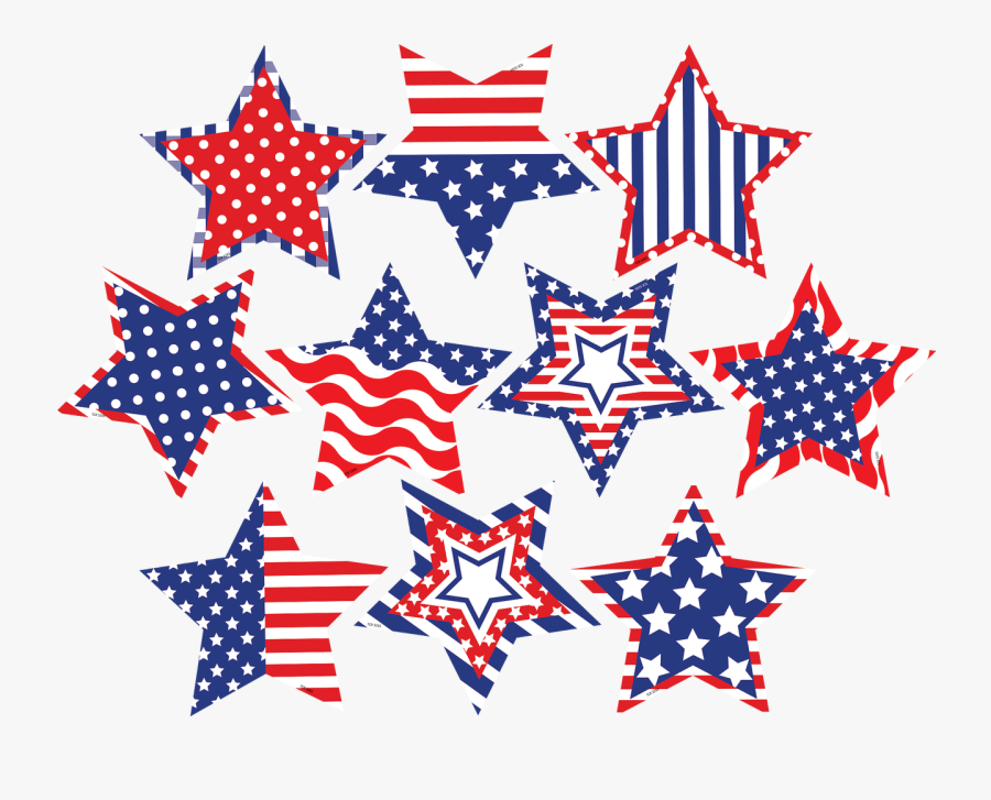 Transparent Fancy Label Png - Patriotic Stars, Transparent Clipart