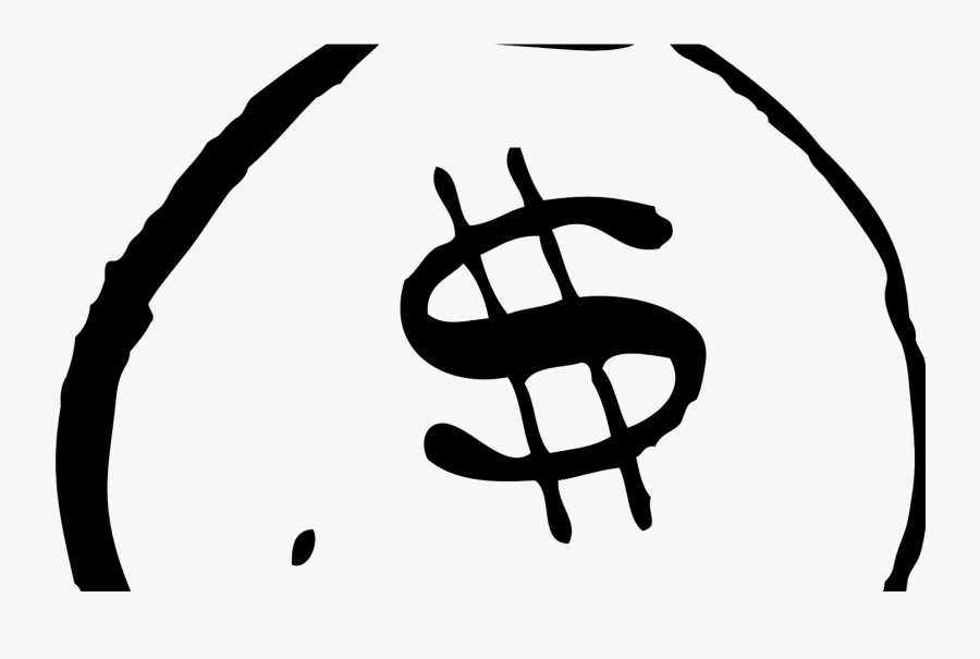 Stock Bag Black And White Clipart - Sack Of Money Clipart, Transparent Clipart