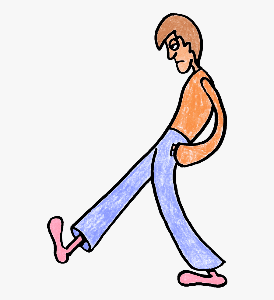 Walker - Cartoon Crazy Person, Transparent Clipart