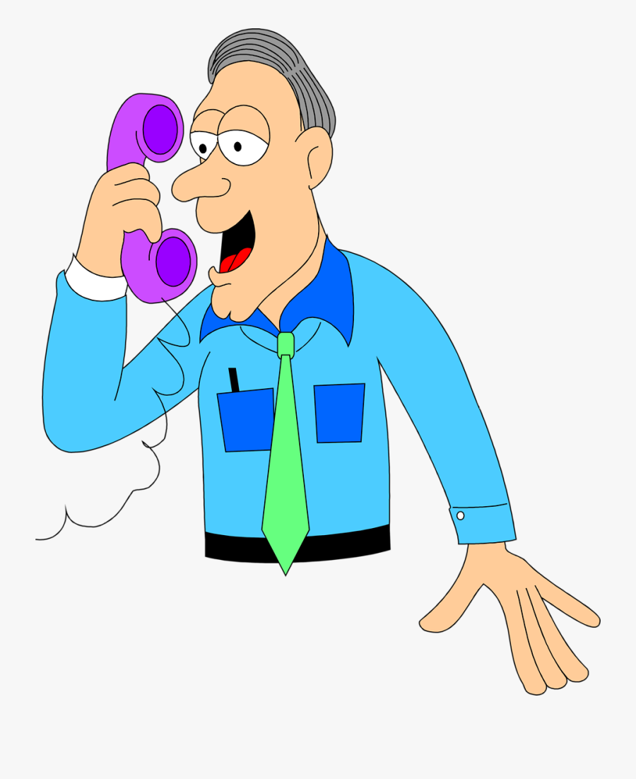 People Clipart Unixtitan - Talk On The Telephone, Transparent Clipart