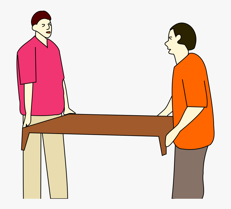 People Are Moving A Table - People Moving A Table, Transparent Clipart