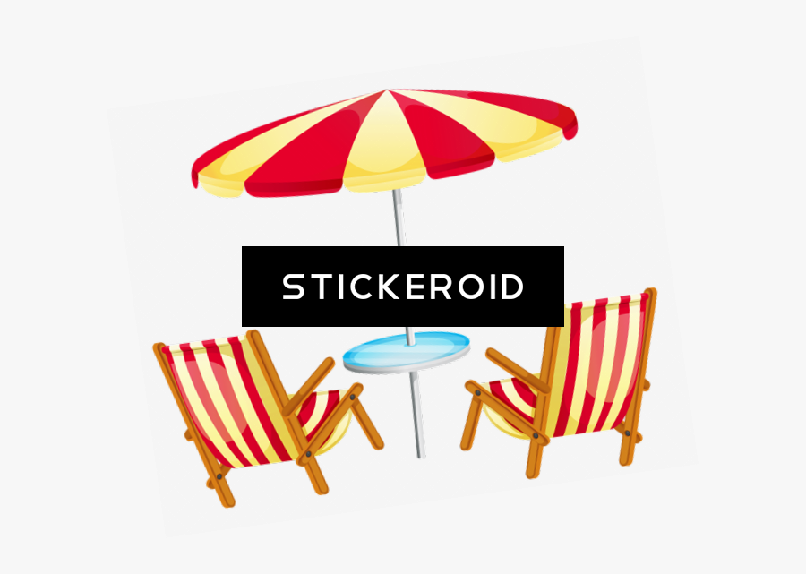 Transparent Background Beach Umbrella Png Clipart , - Beach Chair And Umbrella Clipart, Transparent Clipart