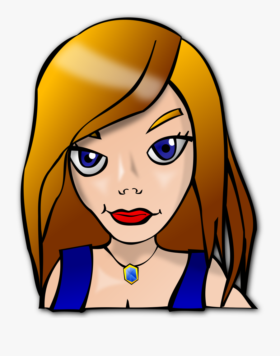 Clipart People Faces Girl - Clipart People's Faces, Transparent Clipart