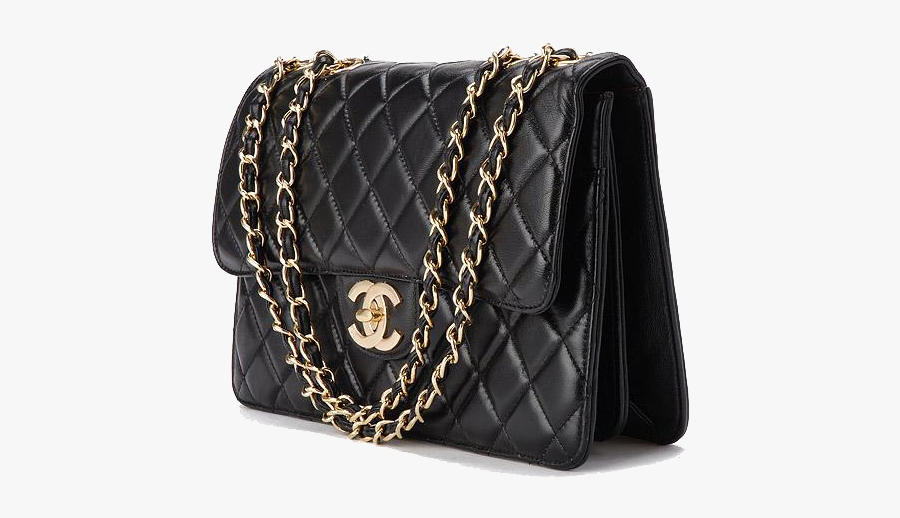 Fashion Leather Bag Black Handbag Chanel Clipart - Chanel Bag Png, Transparent Clipart