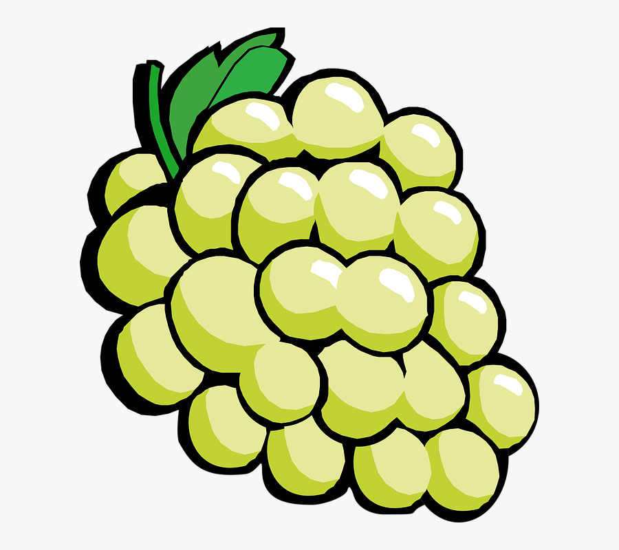 Grapes Fruit Wine Green Vitamins - Clipart Grapes, Transparent Clipart