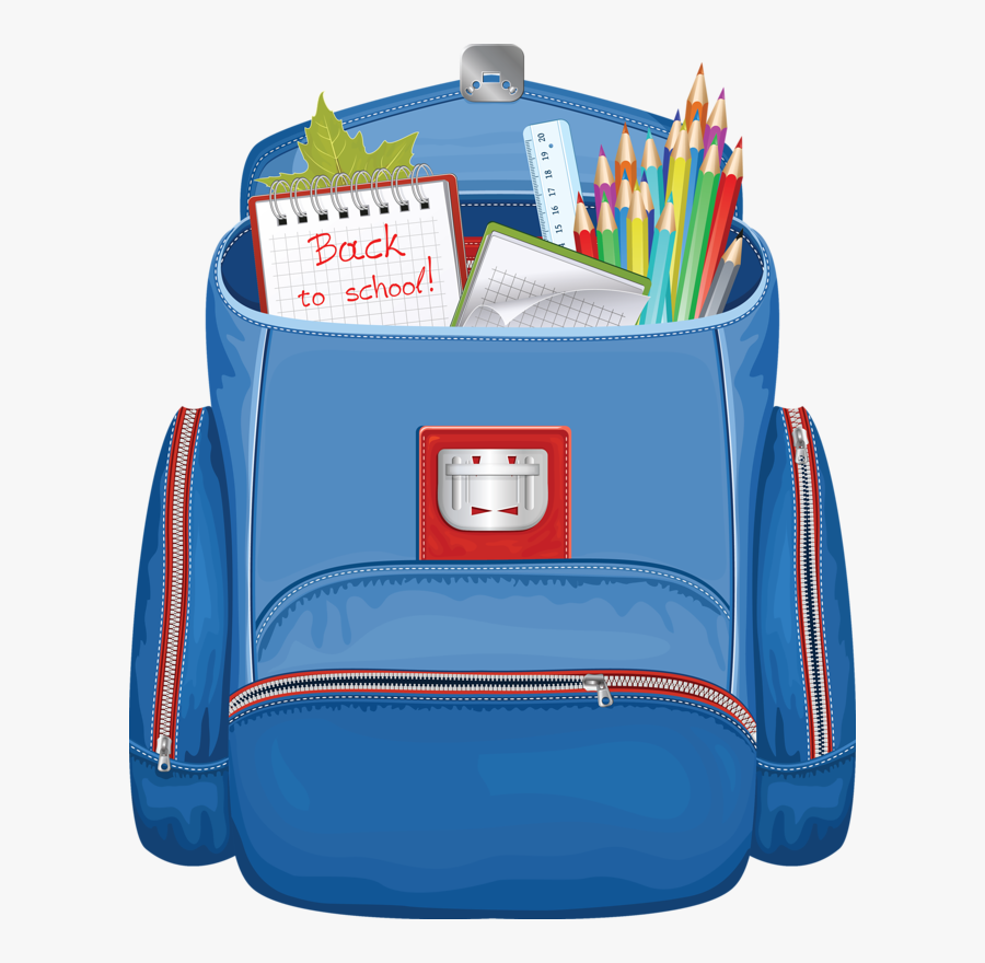 Pencil Case In The Bag Clipart - Transparent Background Backpack Clipart, Transparent Clipart