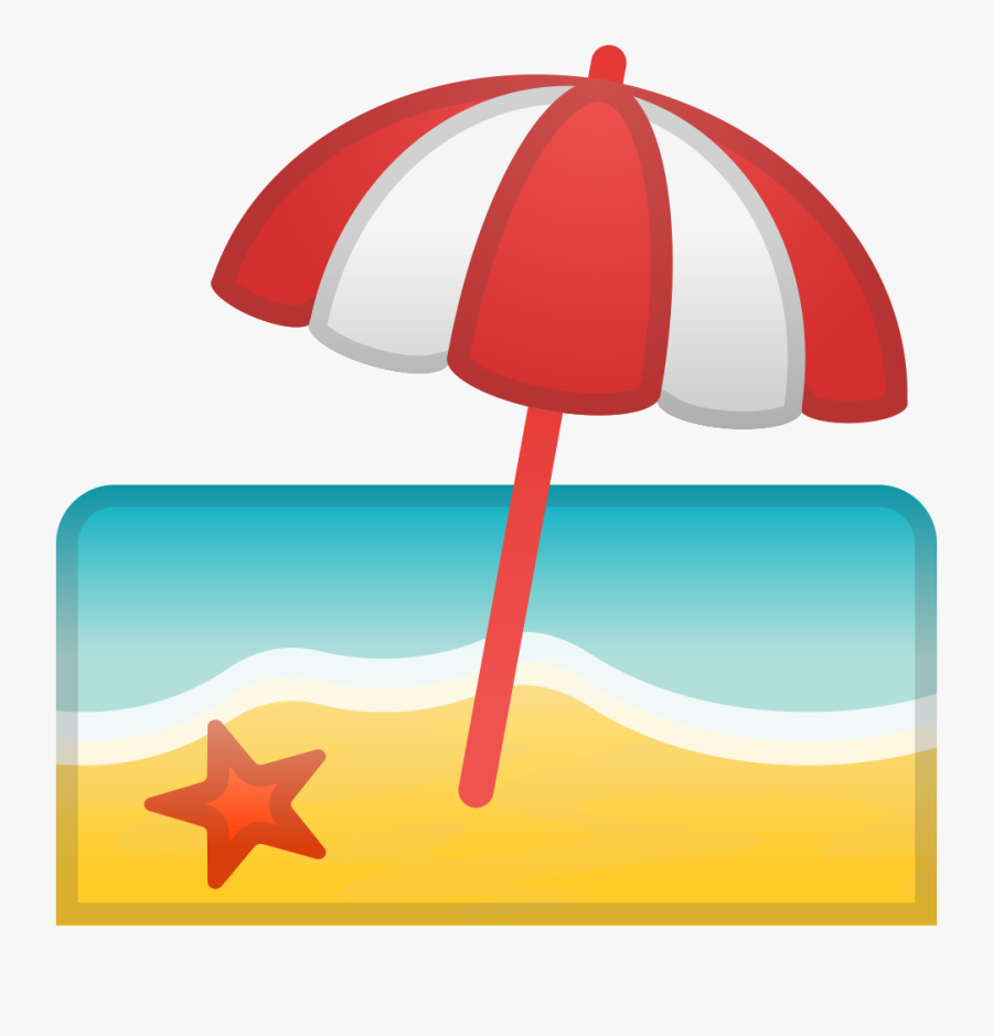 Transparent Beach Umbrella Clipart Png - Beach Emoji Png, Transparent Clipart