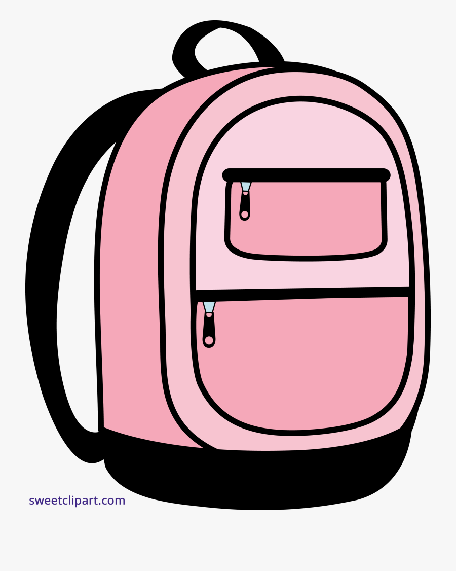 Bookbag Clipart Blue Bag - Pink Backpack Clipart, Transparent Clipart