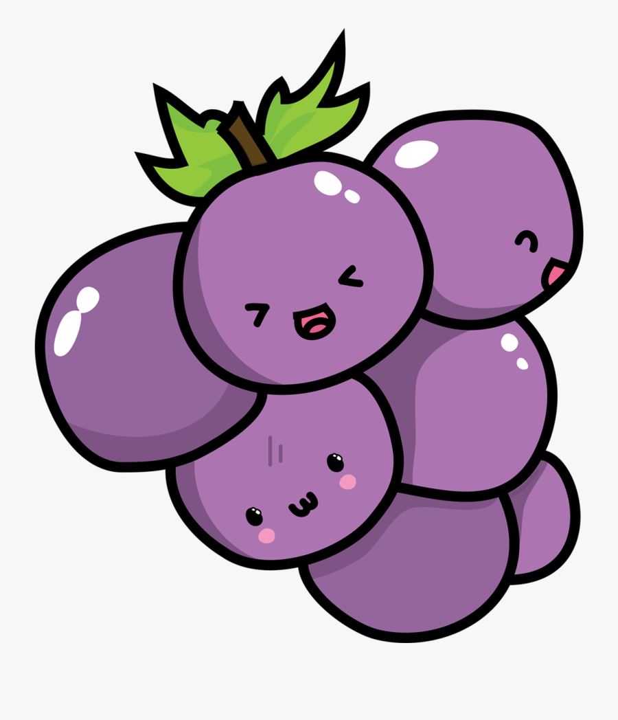 Kawaii Grapes , Free Transparent Clipart ClipartKey