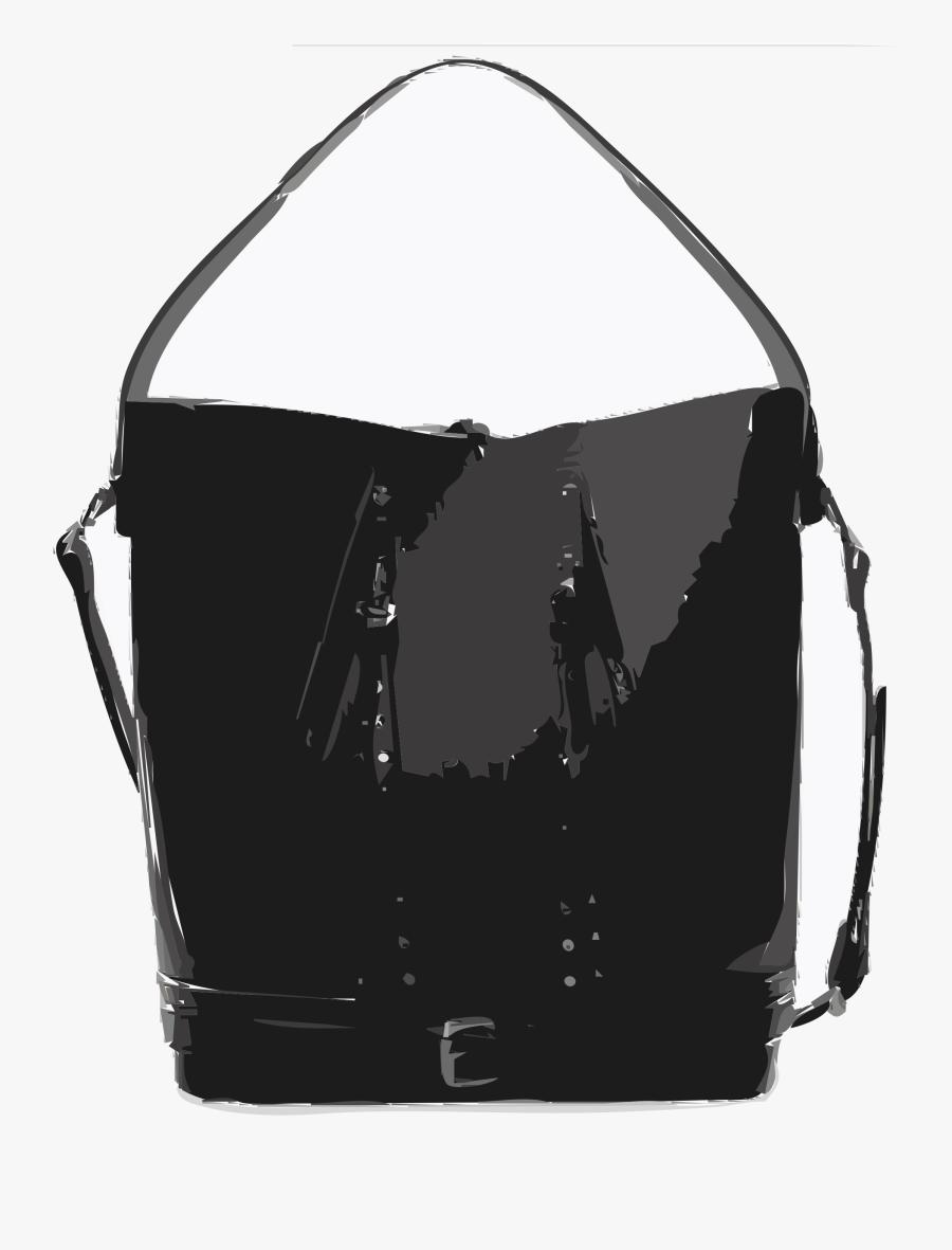 Banner Freeuse Clipart Black Leather Handbag - Handbag, Transparent Clipart