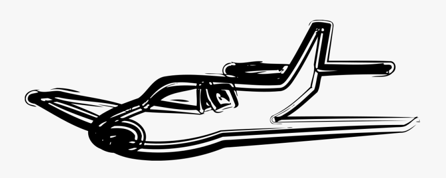 Sketched Plane, Transparent Clipart