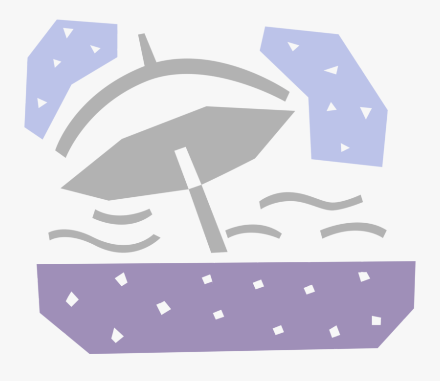 Vector Illustration Of Beach Umbrella Provides Shade, Transparent Clipart