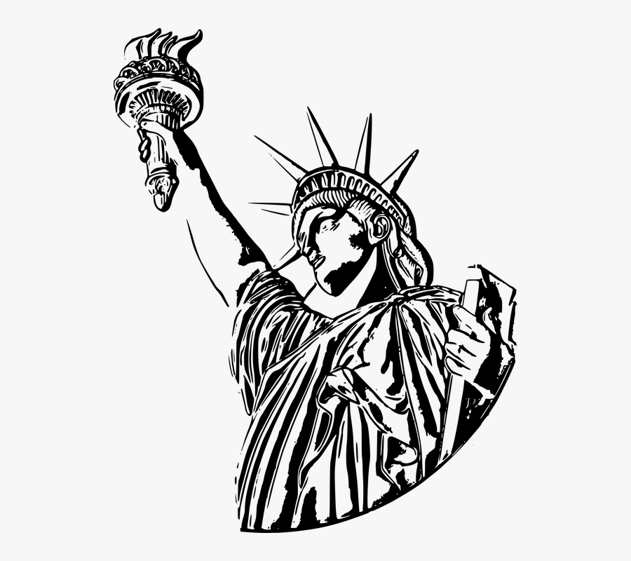 Liberty Statue, America, Patriotic, Usa, Independence - 1 Dollar Coin New York, Transparent Clipart