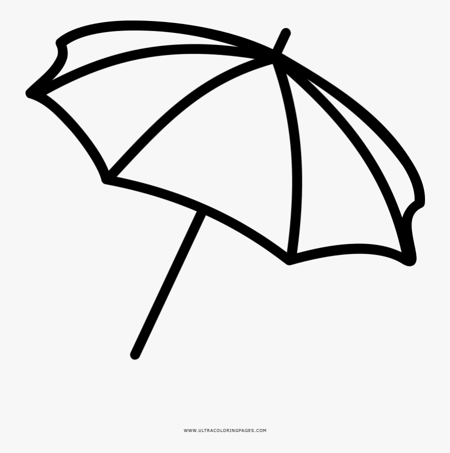 Beach Umbrella Coloring Pictures Page Free Sheet - Guarda Sol Para Desenhar, Transparent Clipart
