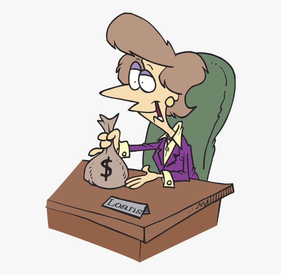 Credit Clipart Loan Officer - Banker Black And White, Transparent Clipart