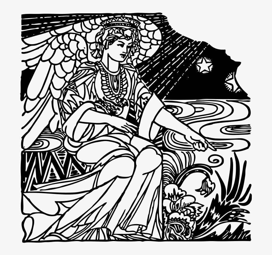 Free Vector Angel In The Garden Clip Art - Angel Clip Art Free, Transparent Clipart