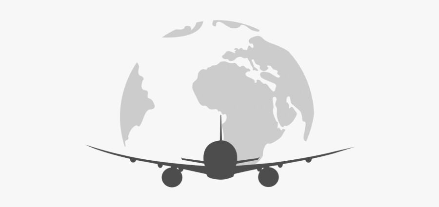 Plane Clipart Aeroplane World Travel - Clipart Transparent Transparent Background Globe, Transparent Clipart