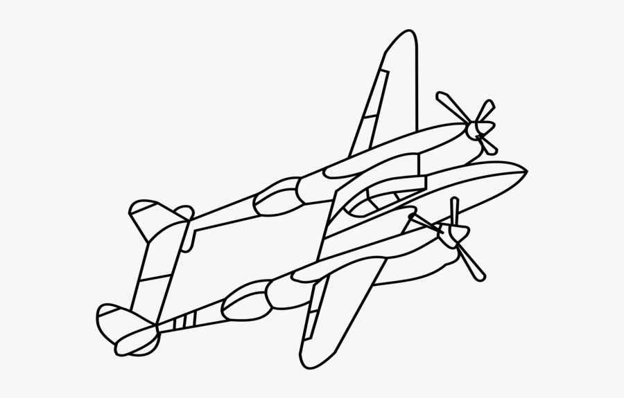 Line Art,angle,area - Ww2 Fighter Planes Drawing, Transparent Clipart