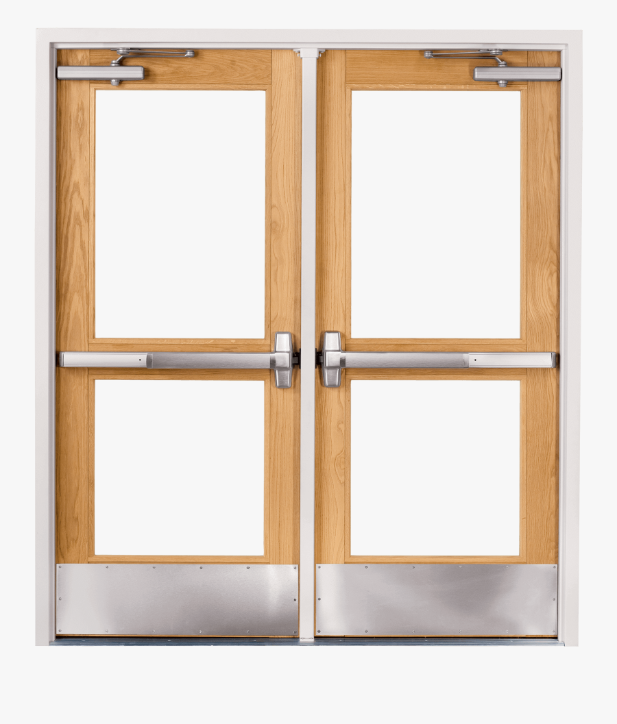 Commercial Grade Double Entry Door, Transparent Clipart