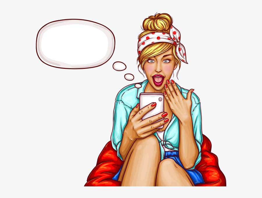 Pop Art Girl Png Images Free Download Searchpng - Speech Bubble Pop Art Girl, Transparent Clipart
