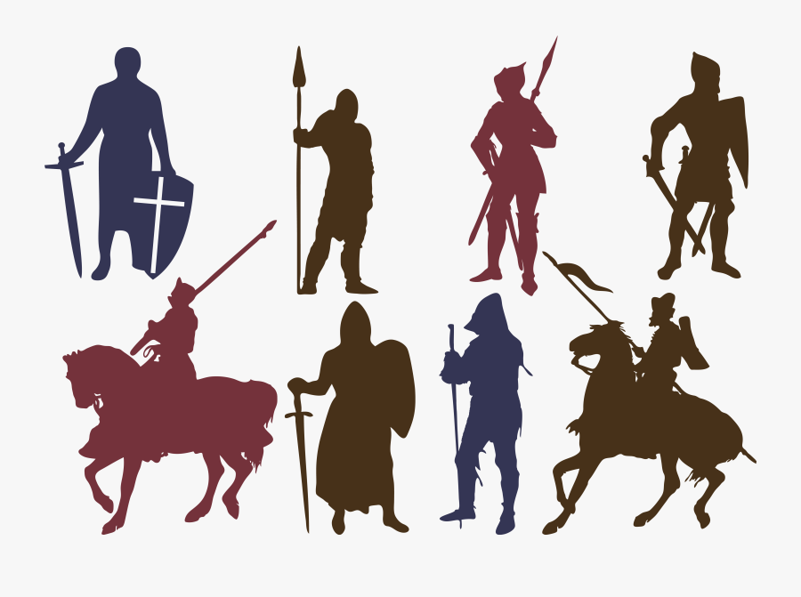 Knights At Getdrawings Com - Knight Templar Silhouette, Transparent Clipart