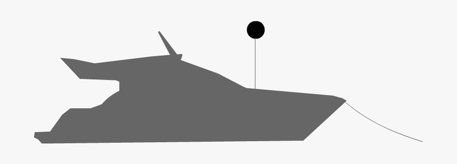 Vessel At Anchor With Black Ball - Vessel At Anchor Day Shape, Transparent Clipart