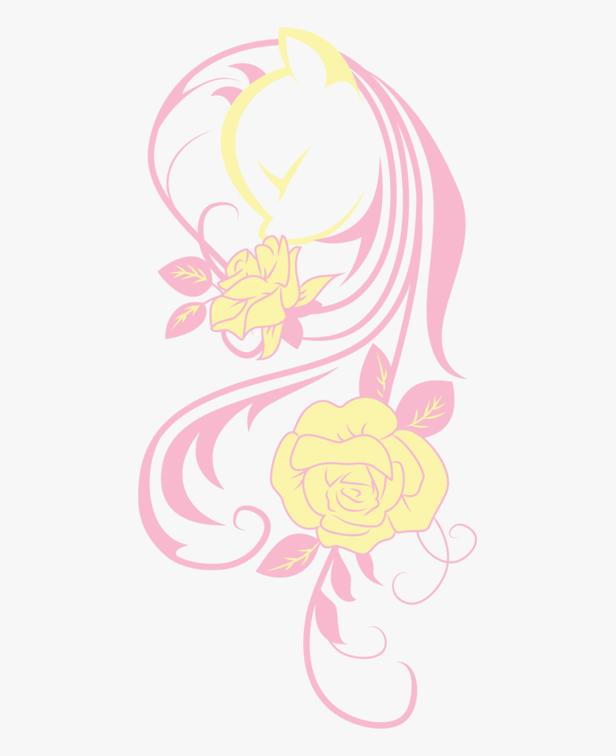 Artist Up Ter Flower Fluttershy Lineart - Simple Transparent Background Flower Vector Png, Transparent Clipart