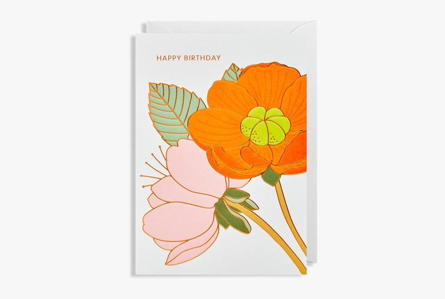 Flowers Flower Happy Birthday Lagom Hanna-werning Funky - Happy Birthday Modern Flower, Transparent Clipart