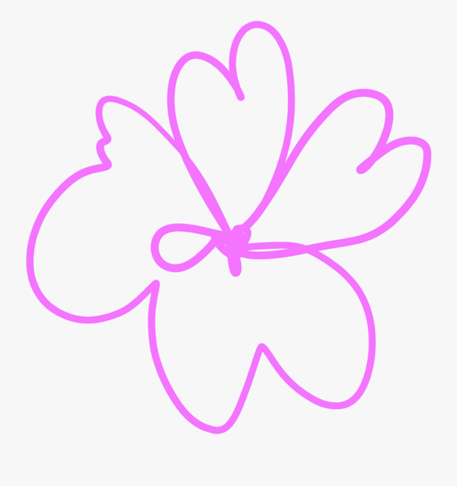 Flower1-01 - Line Art, Transparent Clipart