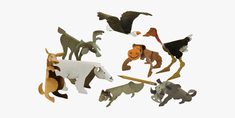 Roylco Wild Animal Sculpture Cards, Transparent Clipart