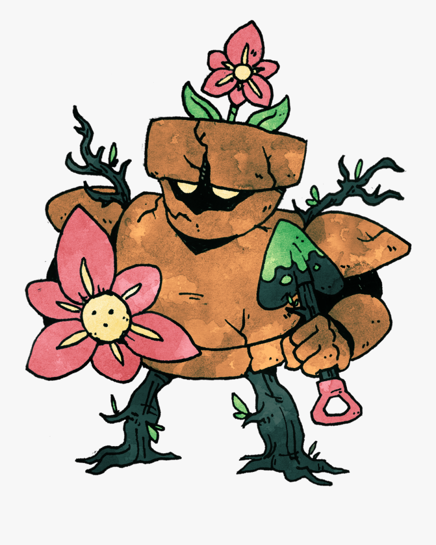Gardeknight They Grow Their Own Shields From The Pot - Cartoon, Transparent Clipart