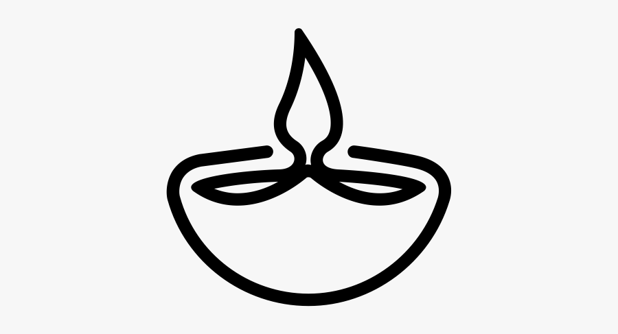 Lamp Clipart Deya - Diya Clip Art Black And White, Transparent Clipart