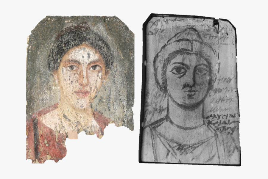 Kali Drawing Portrait - Egypt Ancient Faces Tebtunis, Transparent Clipart