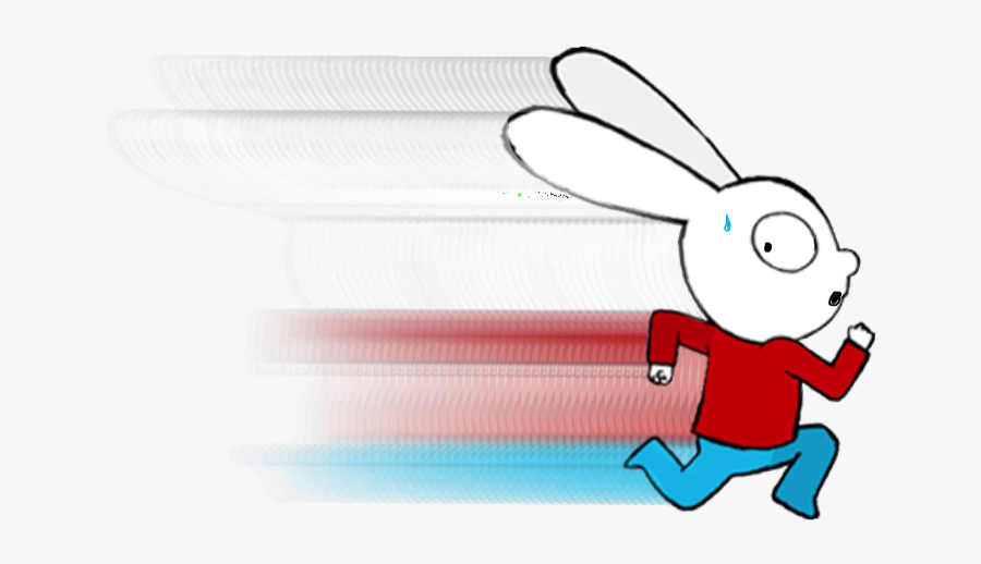#ftestickers #simontherabbit #running #cartoon #stickers - Cartoon, Transparent Clipart