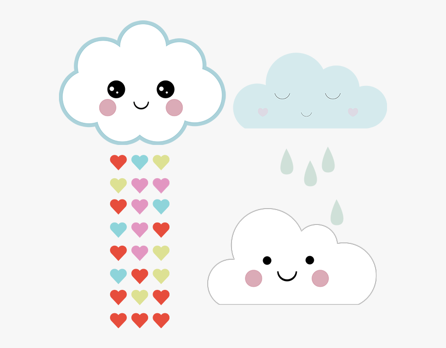 Transparent Cute Raindrop Clipart - Cute Cloud Cartoon Png, Transparent Clipart