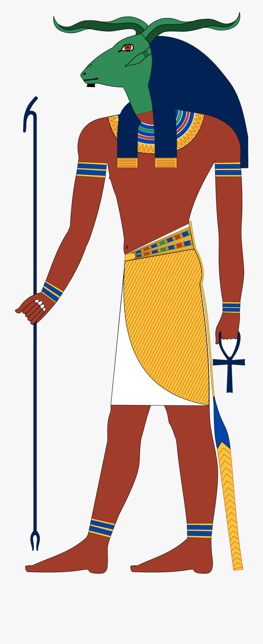 Egyptian God Khnum, Transparent Clipart