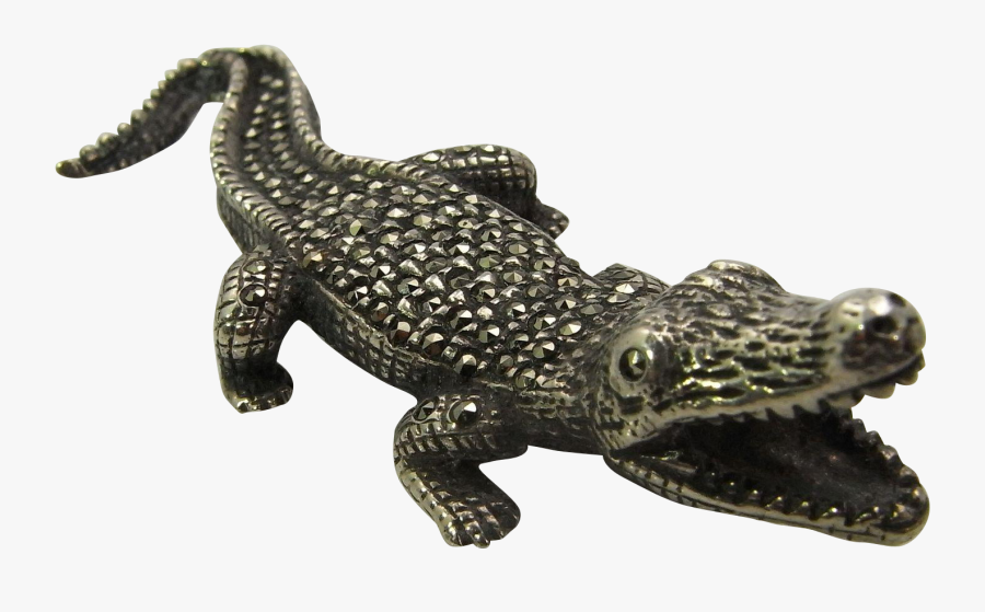 Clip Art Alligator Jewelry Vintage Silver, Transparent Clipart