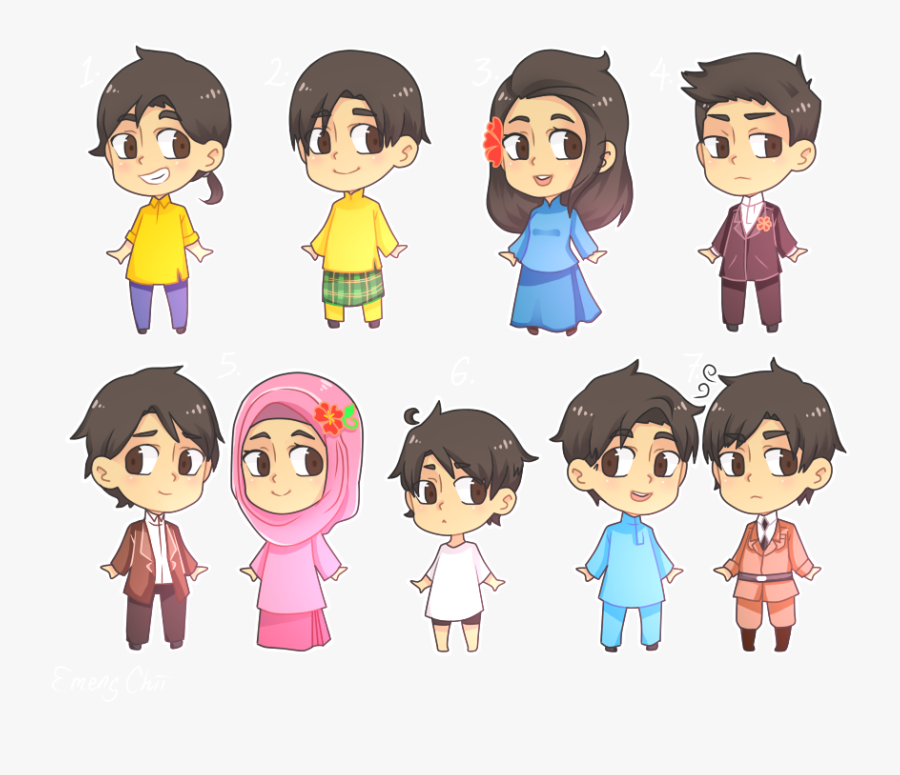 Transparent Sadi Clipart - Malaysia People Cartoon Png, Transparent Clipart