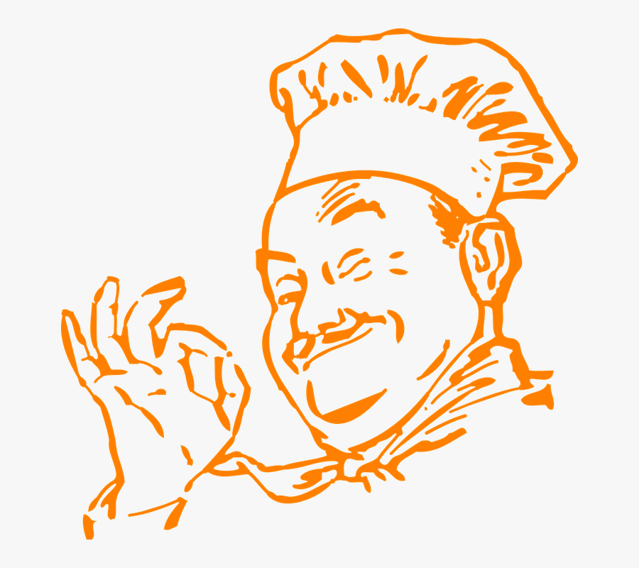 Chef, Cook, Culinary, Uniform, Restaurant, Hat - Chef Cartoon Images Black And White, Transparent Clipart